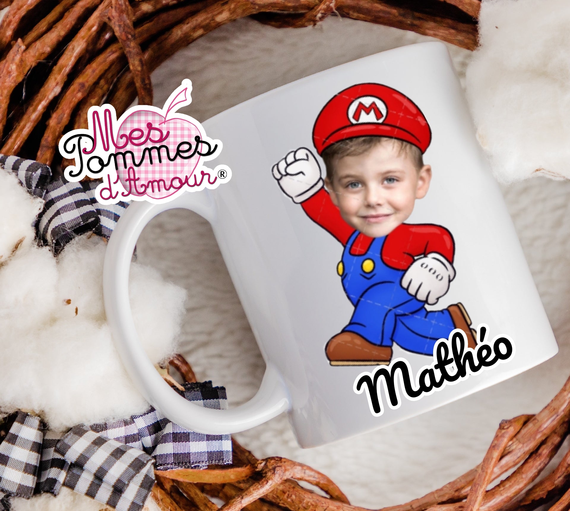 Personalized Super Mario Photo Mug