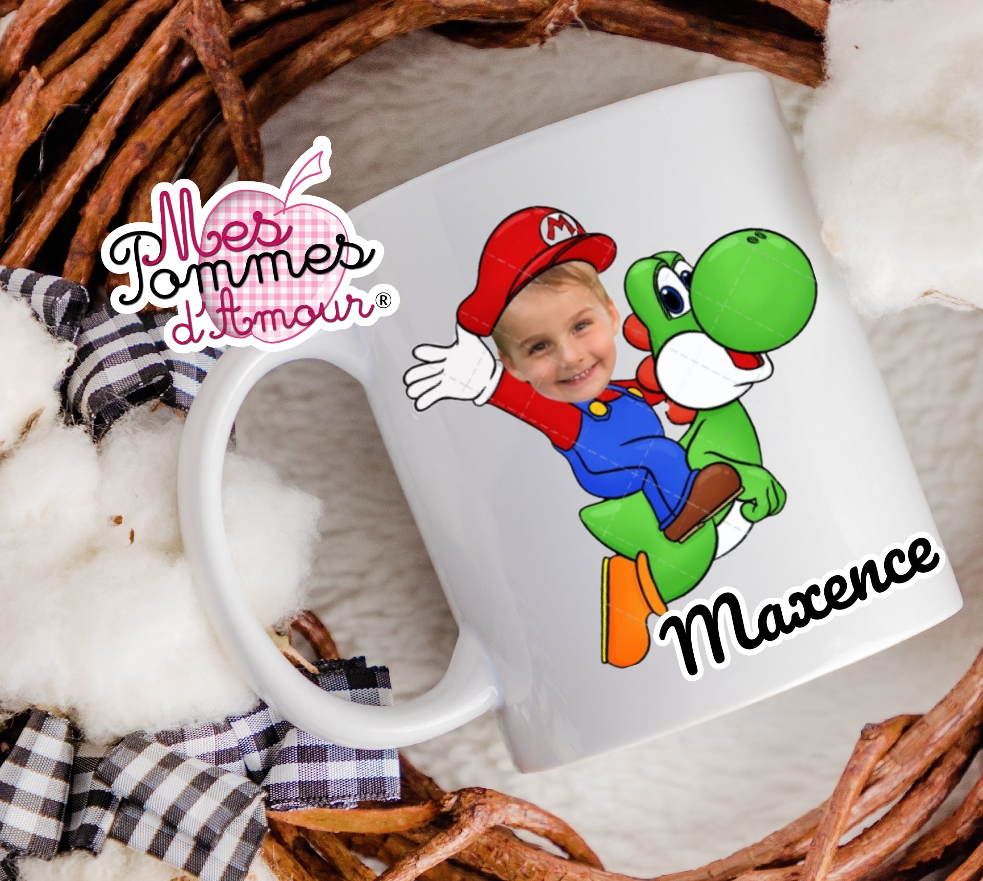 Personalized Super Mario Photo Mug