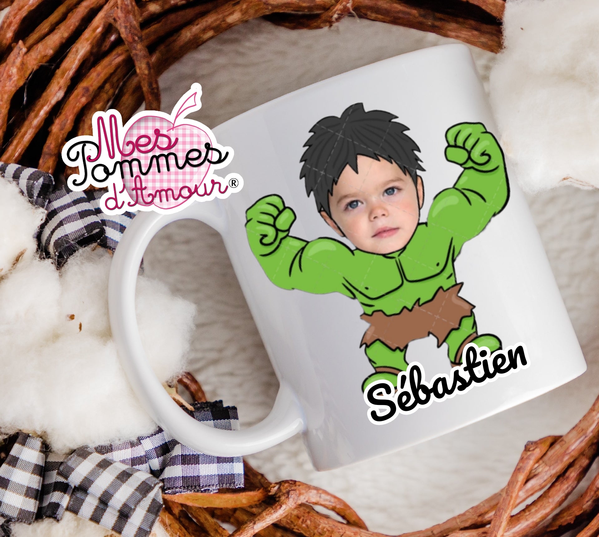 Personalized Superhero Photo Mug