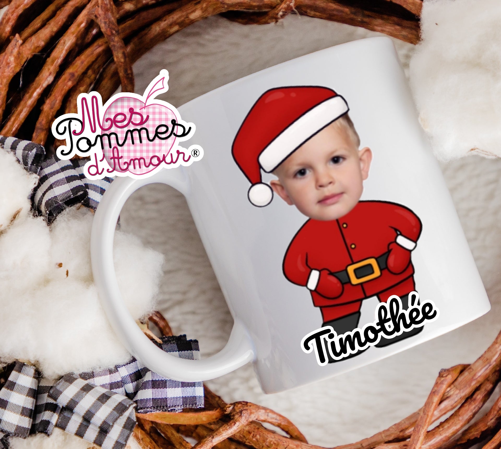 Personalized photo mug Santa Claus