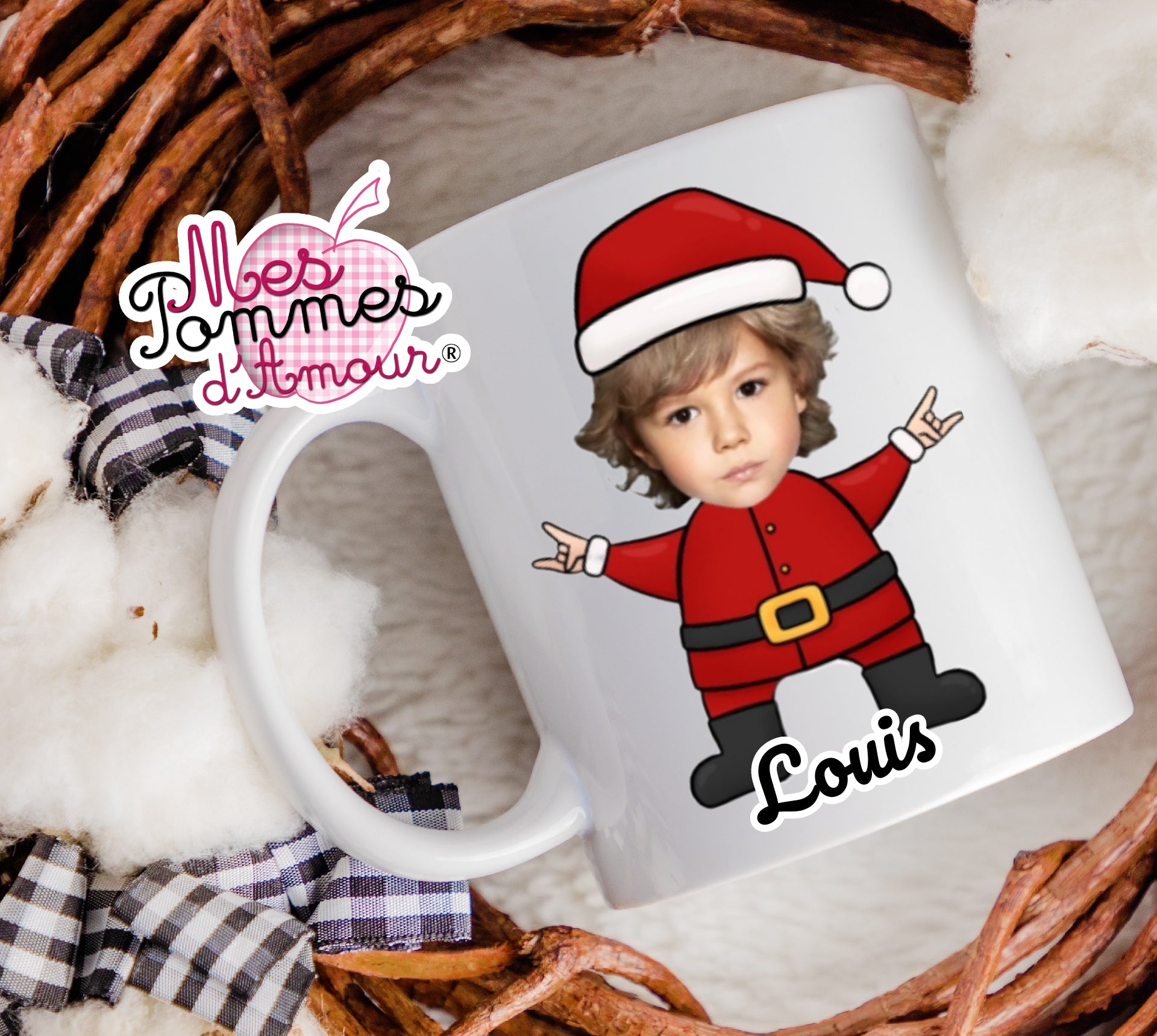 Mug personnalisé photo Papa Noël