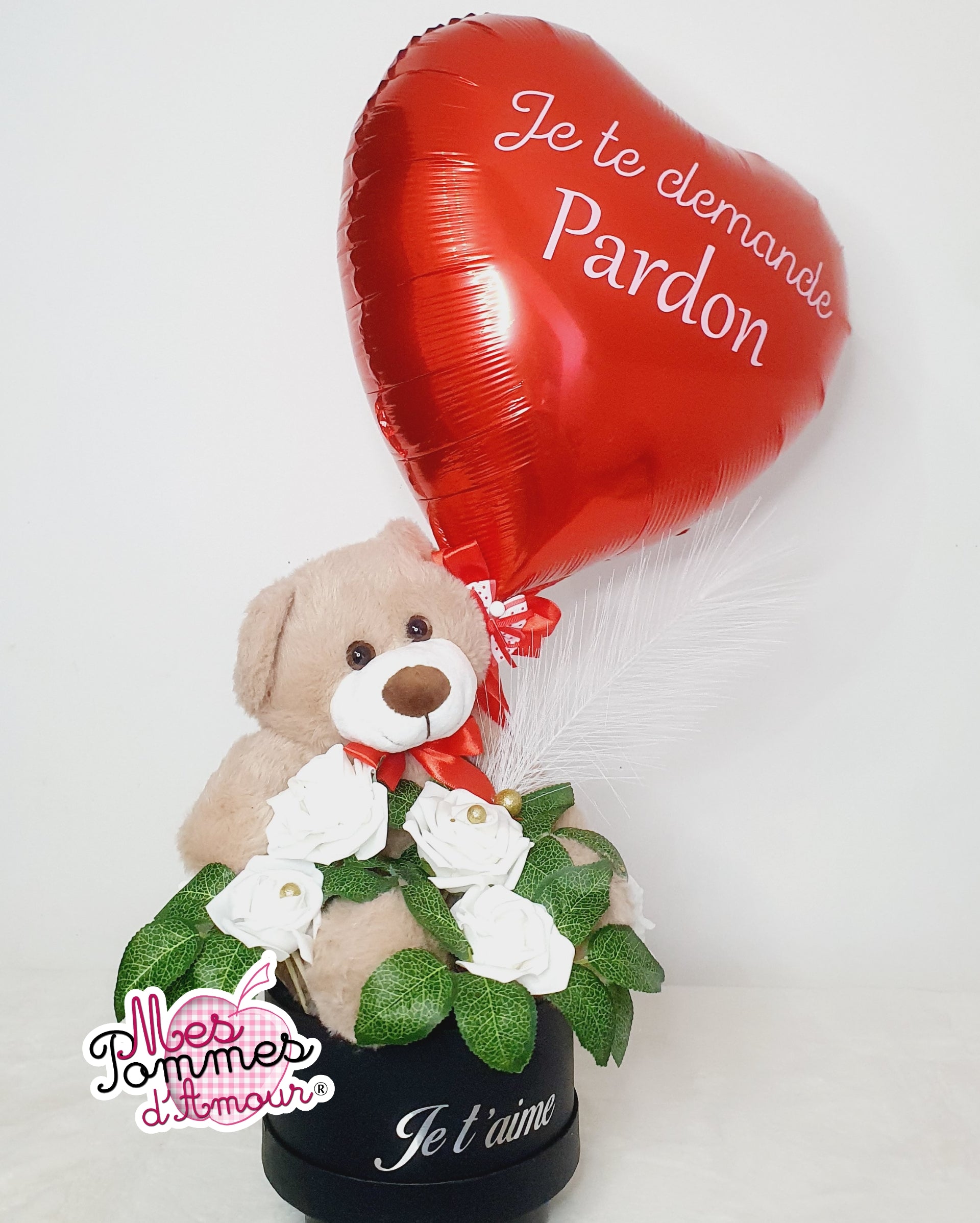 Bobo ballon bulle pour demander pardon ou pour déclarer son amour pour la Saint-Valentin la fête des amoureux