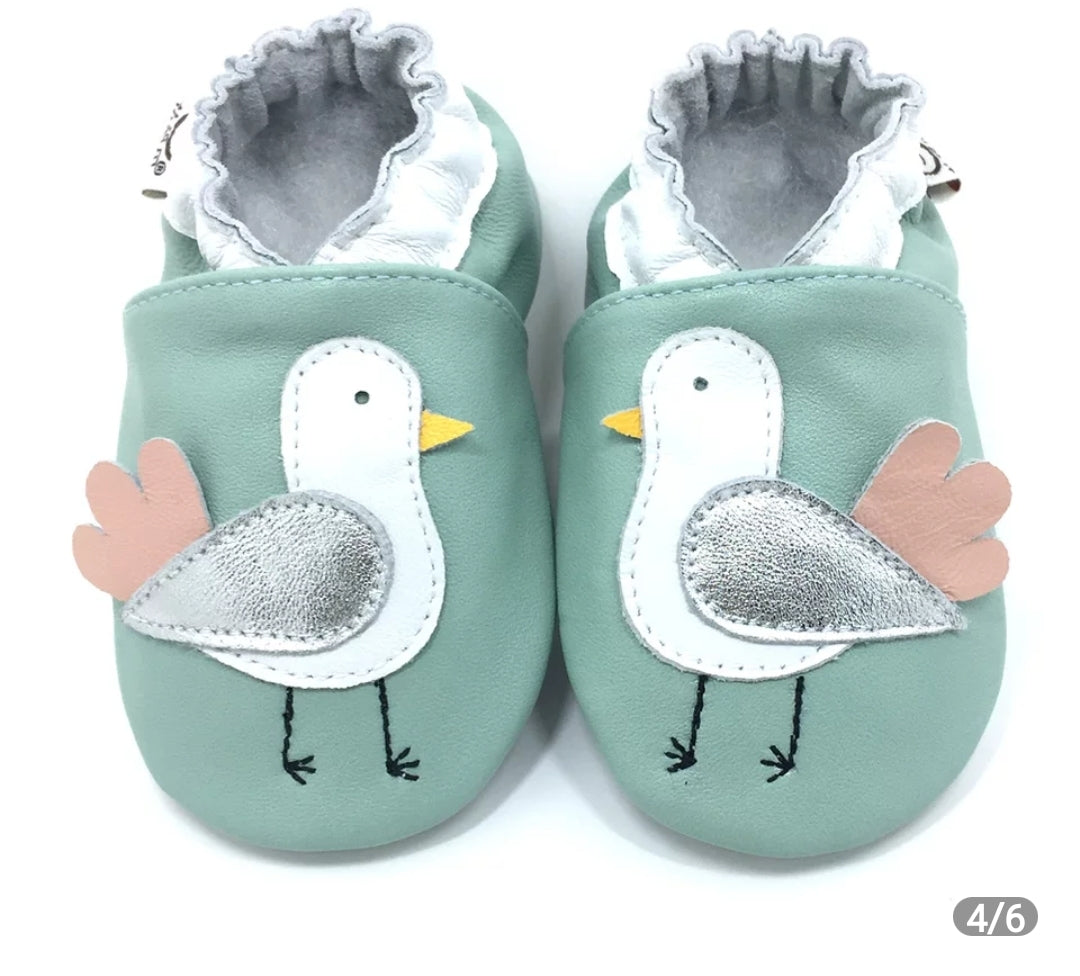 Bird Leather Slippers