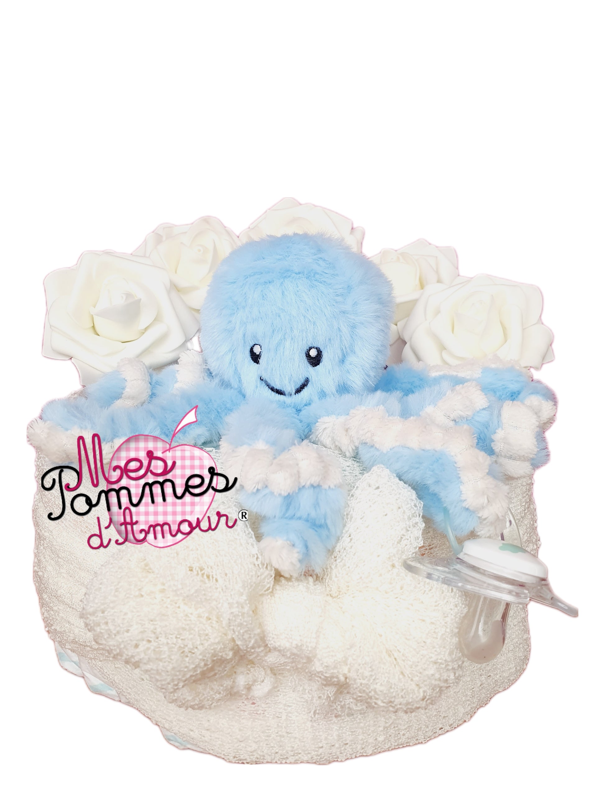 Mes Pommes d'Amour gateau de couches babys cake diaper cake