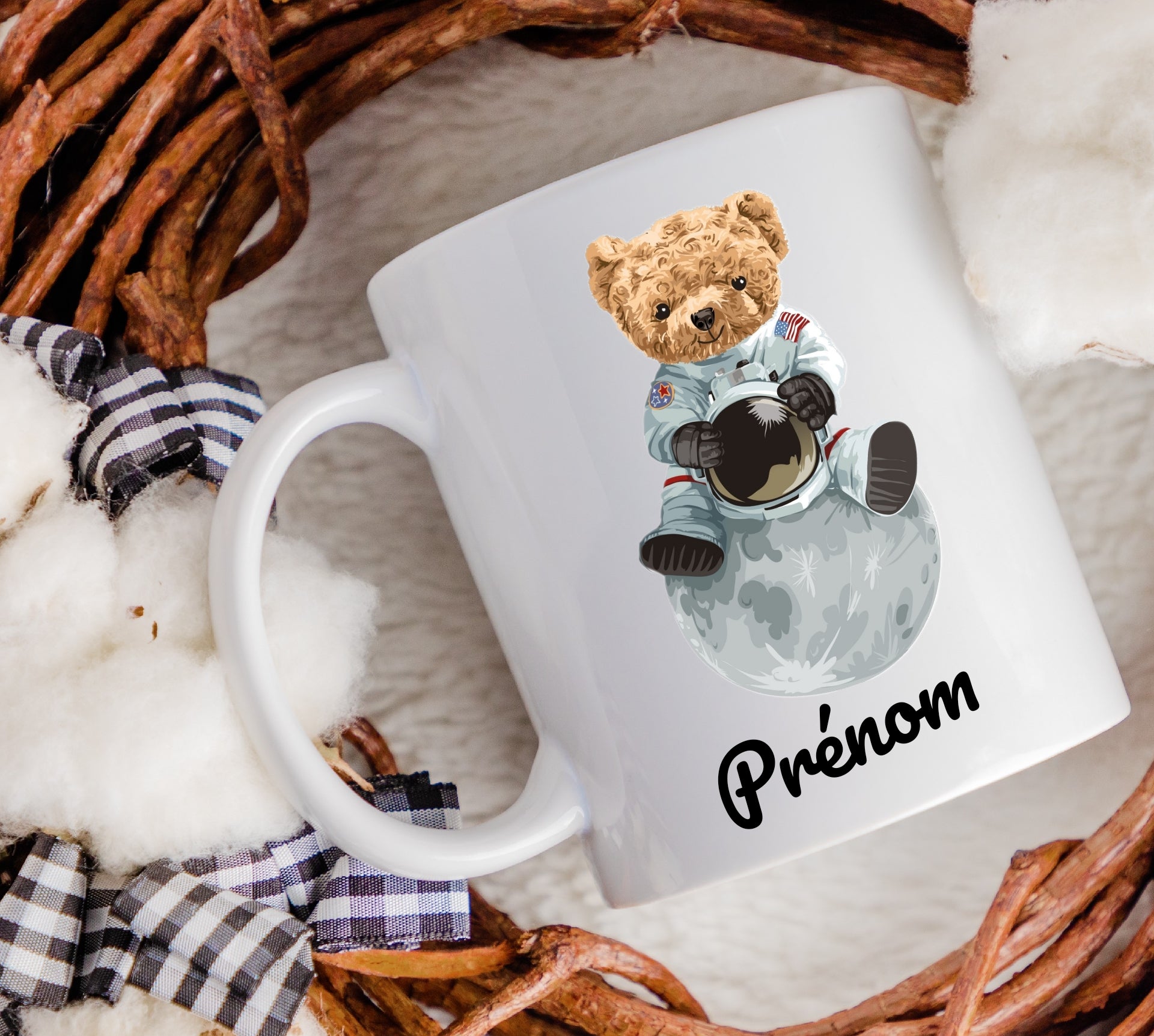 idee cadeau original enfant mug personnalise ours ourson astronaute