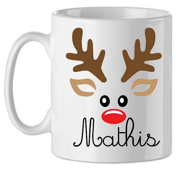 Personalized Christmas Reindeer Mug