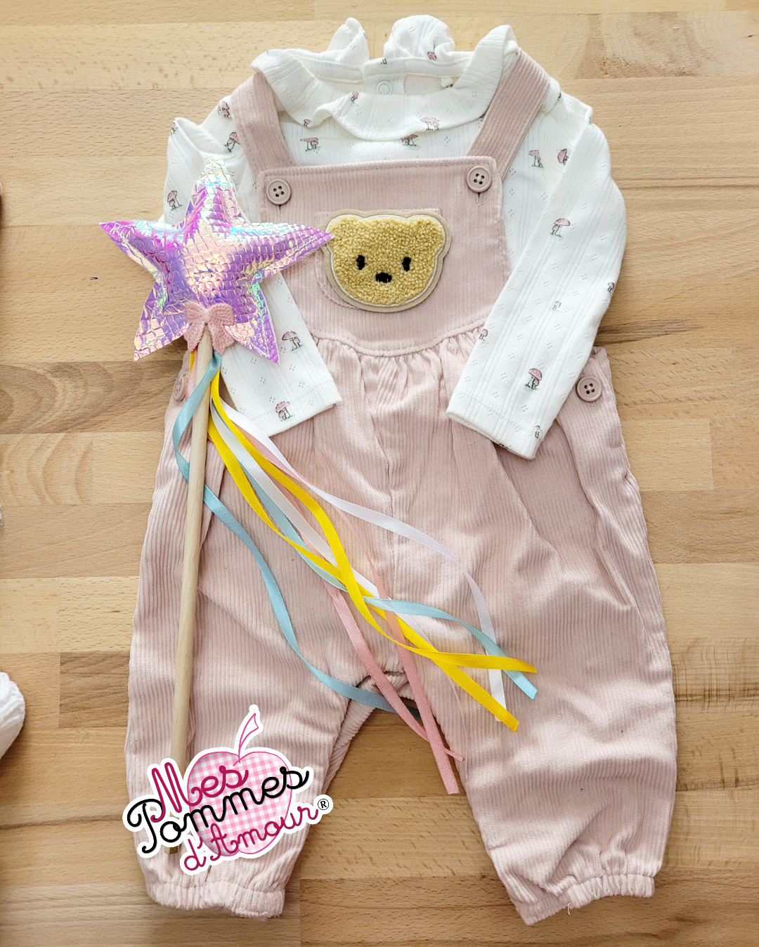 Ballon bulle layette pyjama couverture bébé rose