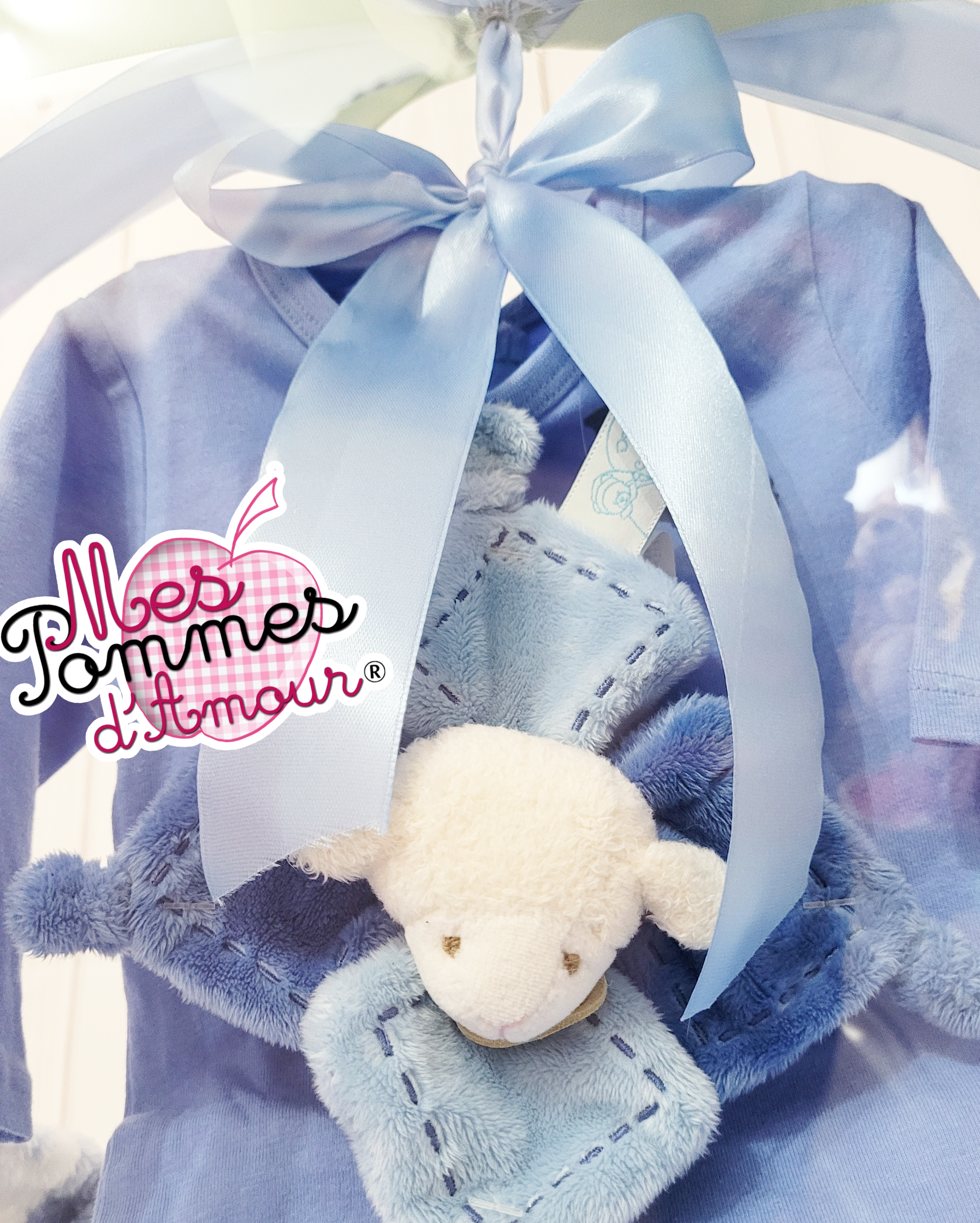Ballon bulle layette pyjama bébé bleu