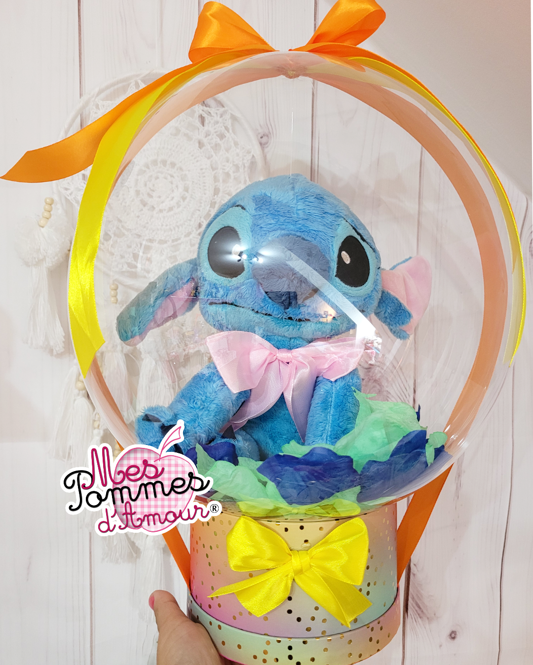 Ballon bulle Stich coloré