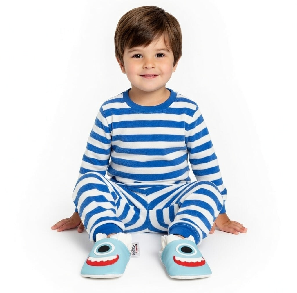 Chaussons en cuir mixte pour enfants modèle Monstre - Mes Pommes D'Amour Cadeaux naissance