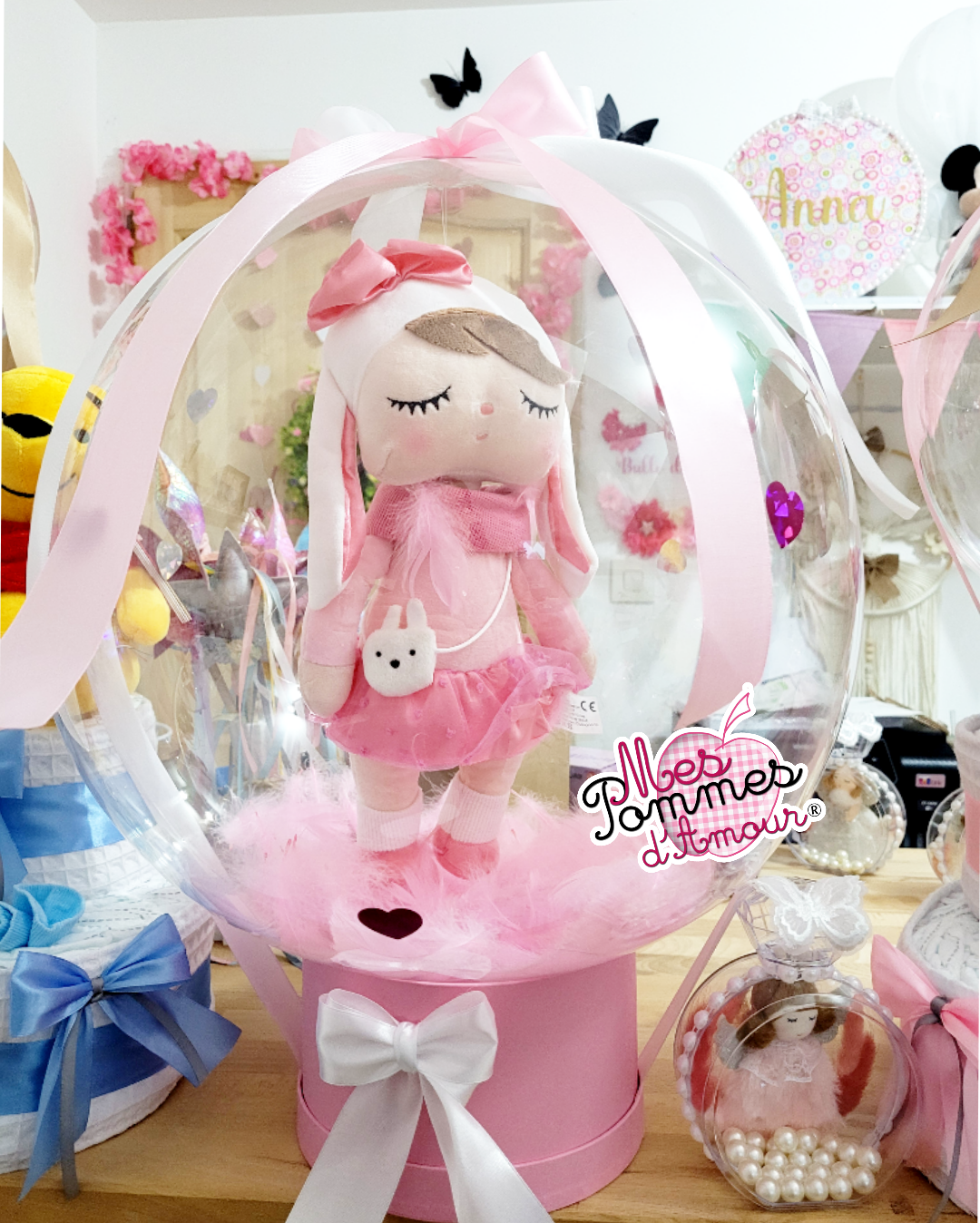 Ballon Bulle fille jolie poupée
