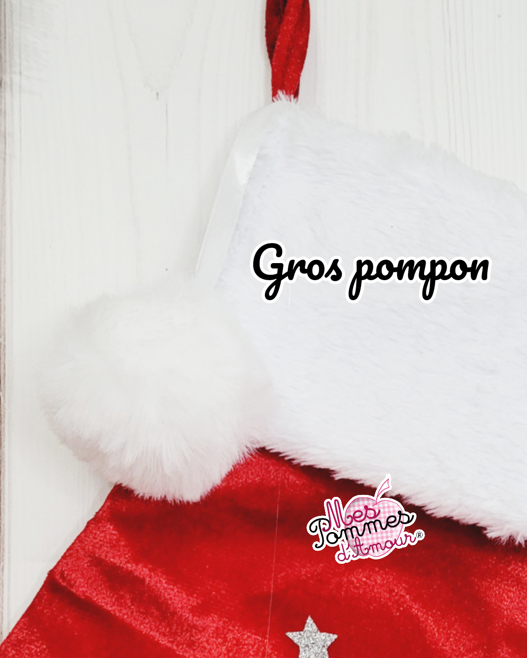 Bonnet de Noël personnalisé rouge et blanc