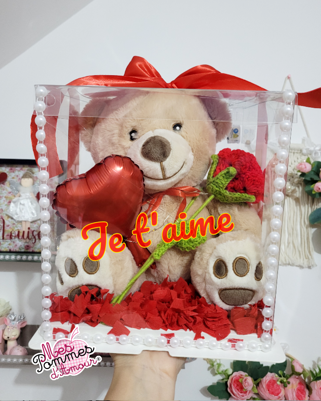 Boîte cadeau ourson d'amour Saint Valentin ❤️