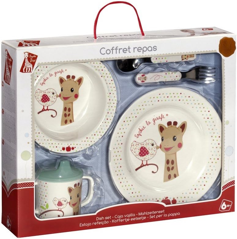 gateau de couches sophie la girafe coffret repas